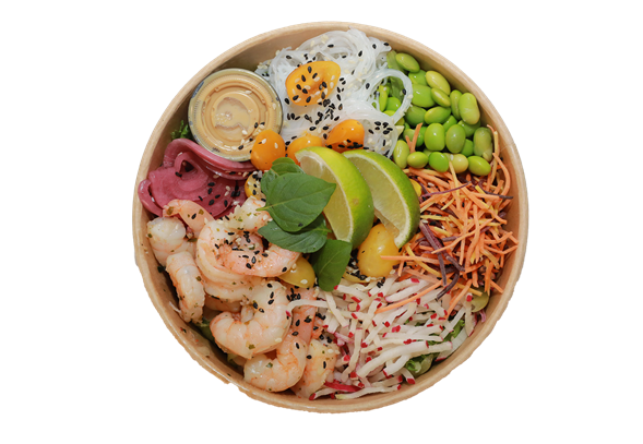 Poke Bowl m/tigerrejer