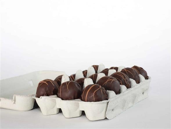 Romkugle med jordbærchokolade 15 stk.