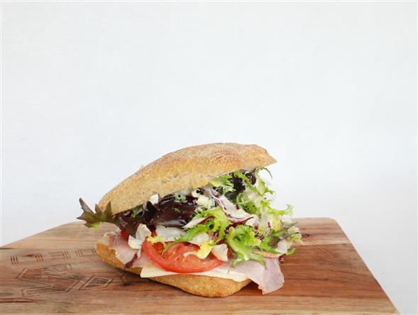 Skinke-/ost sandwich